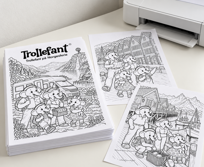 Trollefant Tegnebok – Trollefant på Norgesferie