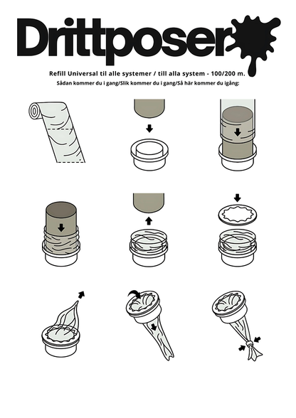 Refill Universal til alle system - 200 m