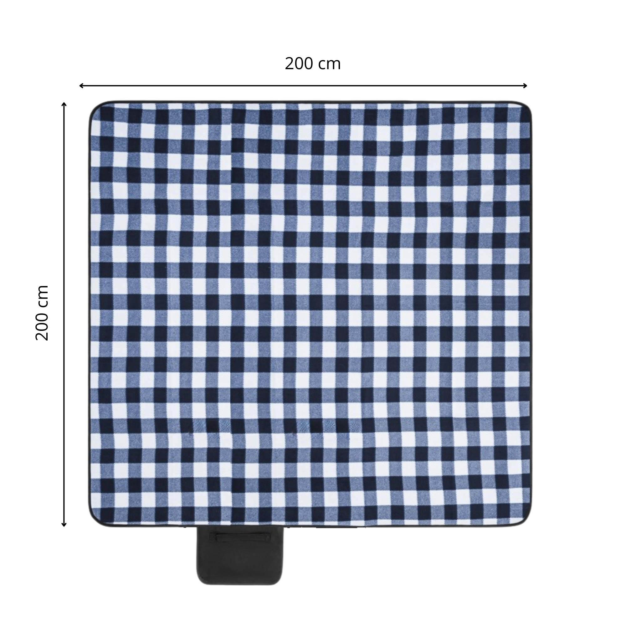Piknikteppe 200x200 cm – Vanntett